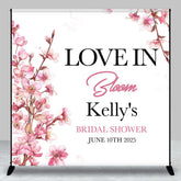 Aperturee - Love In Bloom Floral Custom Bridal Shower Backdrop